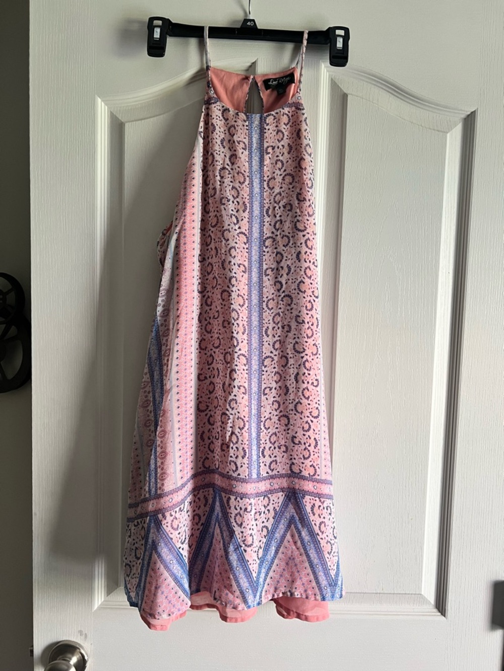 Love Reign Pink Dress with Blue Accents